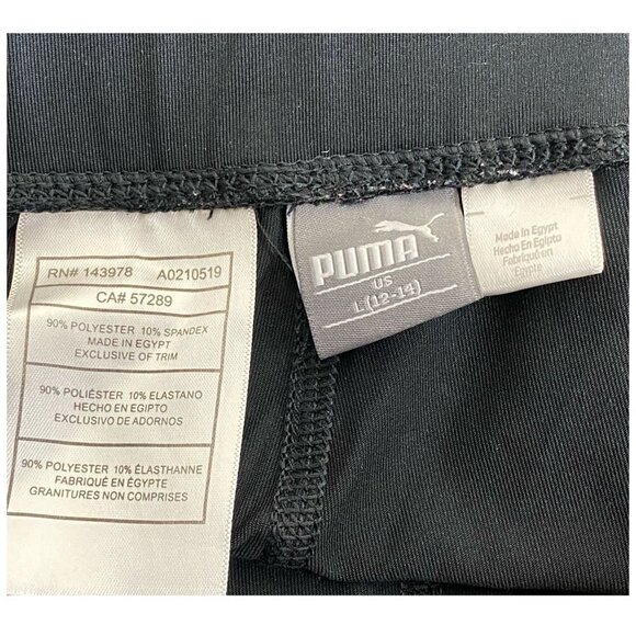PUMA Youth Athletic Leggings Black w Pink Logo PLUS Old Navy Top GIRLS Sz 10/12 - Picture 3 of 7